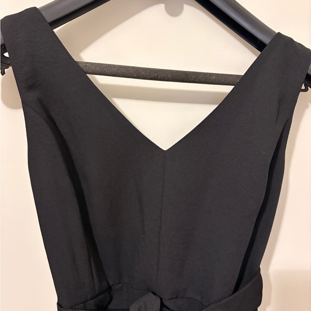 Wilfred Classic Black V-Neck Women’s Romper  Waist Tie - Picture 2 of 9